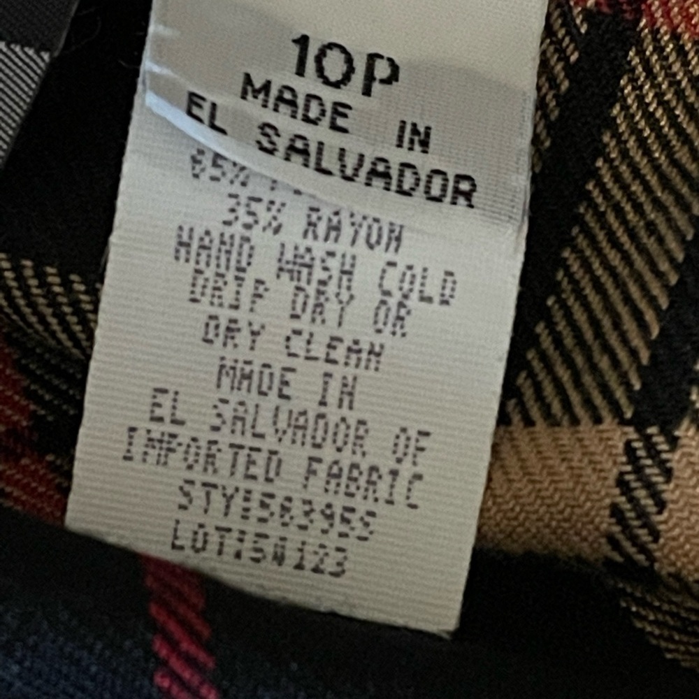 Vintage Petite Plaid Skirt High Waist Size 10P - Picture 9 of 11